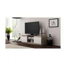 Comoda TV pentru living, model RTV120, culoare mix stejar/alb