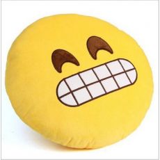 Perna decorativa Emoji Angry Face, dimensiune 30x30, galben