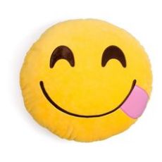 Perna decorativa Emoji Happy Smile, dimensiune 30x30, galben