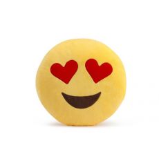 Perna decorativa Emoji Indragostit, dimensiune 30x30, galben