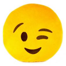 Perna decorativa Emoji Wink, dimensiune 30x30, galben