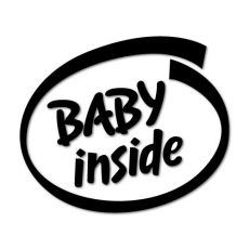 Sticker Auto Baby Inside, negru