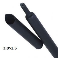 Tub termocontractabil 3 mm negru MVAE-1095