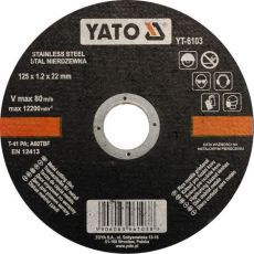 Disc taiat inox, Yato YT-6103, diametru 125 mm, grosime 1.2 mm FMG-YT-6103