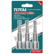 TOTAL - Set 3chei 8mm -1/4" hex - 65mm MTO-TAC270831