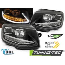 Faruri compatibile cu VW T6 2015- Negru TUBE LIGHT LED SEQ DRL KTX3-LPVWS8