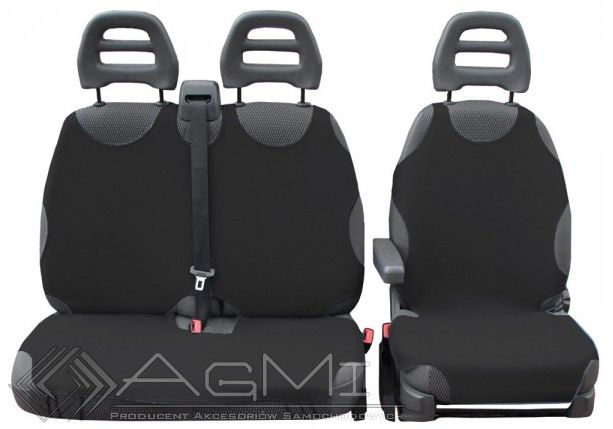 Huse scaune auto tip maieu pentru masini tip VAN 2+1 , bumbac, culoare Graphite Cel mai de produse auto -